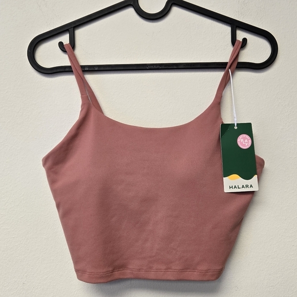 Halara Basic Padded Workout Cropped Tank Top Dusty Rose S - Picture 5 of 9